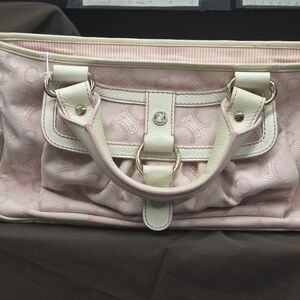 "Celine" Chic Pink and Cream Designer Shoulder Bag